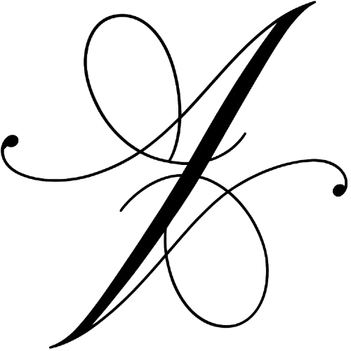 Arianna and Aaron Wedding Logo Outline